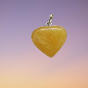 Yello Aventurine Heart Pandent